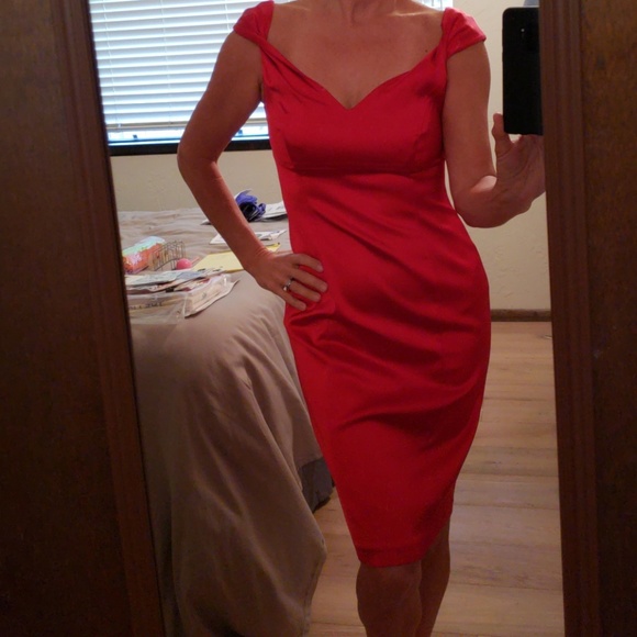 Calvin Klein Dresses & Skirts - 2/$20 Calvin Klein red satin dress, size 2